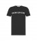Calvin Klein T-shirt nera slim con logo istituzionale Core