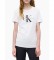 Calvin Klein Camiseta Core Monogram Logo Regular Fit blanco
