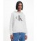 Calvin Klein Jeans Felpa con cappuccio monogramma bianca