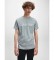 Calvin Klein T-shirt grigia in cotone con logo frontale