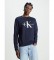 Calvin Klein Jeans Felpa con monogramma blu scuro