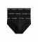 Calvin Klein Paquet de 3 slips en coton extensible noir