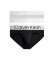 Calvin Klein Paquet de 3 slips en coton acier noir, blanc, gris