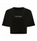 Calvin Klein T-shirt preta recortada SS