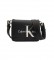 Calvin Klein Borsa a tracolla nera Sculpted Mono Boxy Flap -16x20x8cm-