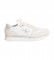 Calvin Klein Sock Laceup Ny-Lth beige leather sneakers