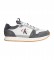 Calvin Klein Sock Laceup Ny-Lth grey leather shoes