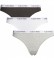 Calvin Klein Pack of 3 classic Carousel knickers black, grey, white