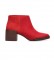 CAMPER Lotta red leather boots -heel height: 6cm