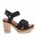 Carmela Leather sandals 68637 black -height heel: 9cm
