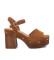 Carmela Sandalias de piel 160623 marrón -Altura tacón 10cm-