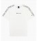 Champion T-shirt branca com o logÃ³tipo Side Tape Script