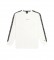 Champion Sweatshirt Jacquard Logo Tape Round Neck blanc