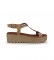 Chika10 Athenea 14 sandales en cuir marron -Hauteur des semelles 5,5cm