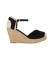 Chika10 Sandals Nadia 25 black -Height wedge 8cm