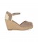 Chika10 Sandals Nadia 25 taupe -Height wedge 8cm