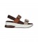 Chika10 Sandals NEW AGORA 21 brown - Height 5cm wedge