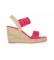 Chika10 Sandals Violet 06 pink -Height wedge 8cm