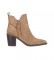 Chika10 Leather ankle boots POLO 01 Taupe