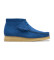 Køb Clarks Wallabee blÃ¥ læderstøvler