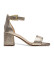 Buy Clarks Ezoria Mae golden leather sandals