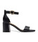 Buy Clarks Ezoria Mae leather sandals black