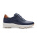 Comprar Clarks Sapatos Tivoli Zip em pele azul-marinho
