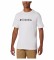 Columbia T-shirt de manga curta branca com o logÃ³tipo CSC Basic