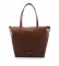 Dimoni Brown leather bag -40 x 29 x 13 cm-. 