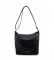 Dimoni Black leather bag -23 x 21 x 14 cm-. 