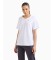 Kopen EA7 Core Lady T-shirt van stretch katoen jersey met witte V-hals kraag