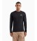 Comprare EA7 T-shirt a maniche lunghe in cotone nero Core Identity