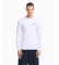 Comprare EA7 T-shirt a maniche lunghe in cotone bianco Core Identity