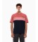 K�b EA7 Athletic Colour Block T-shirt i bomuldsblanding, rød