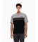K�b EA7 Athletic Colour Block t-shirt i bomuldsblanding, lysegrå