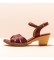 EL NATURALISTA Sandálias de couro Natural Grain Cherry Sylvan Garnet sandália -Altura: 6cm