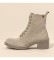 El Naturalista Ice white leather ankle boots -Heel height: 5,5cm