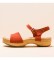 El Naturalista Skin Back Coral Shokunin orange Skin Back leather sandals