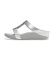 Buy Fitflop Pearls-and-Crystal Fino Sandals H-Bar Slides silver