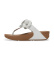 Kaufen Fitflop Lulu Flower Zehensteg-Sandalen aus Leder weiß