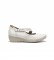 Fluchos Zapatos de piel F0757 blanco -Altura cuÃ±a: 3 cm-