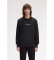 Kaufen Fred Perry Schwarzes besticktes Sweatshirt