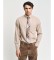 Comprare Gant Camicia in flanella screziata beige dalla vestibilità regolare
