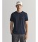 Comprare Gant T-shirt con scudo slim fit blu scuro