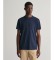 Comprare Gant T-shirt blu scuro con scudo d'archivio tonale