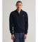 Buy Gant Very fine sheep's wool jumper with navy half-zipper