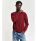 Comprar Gant Jersey de lana de oveja muy fina con cuello redondo burdeos