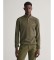 Comprar Gant Jersey de piqué de algodón con media cremallera verde