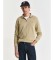 Comprar Gant Camisola Shield com meio fecho, cor bege
