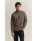 Comprar Gant Sweatshirt Shield com meio fecho castanho